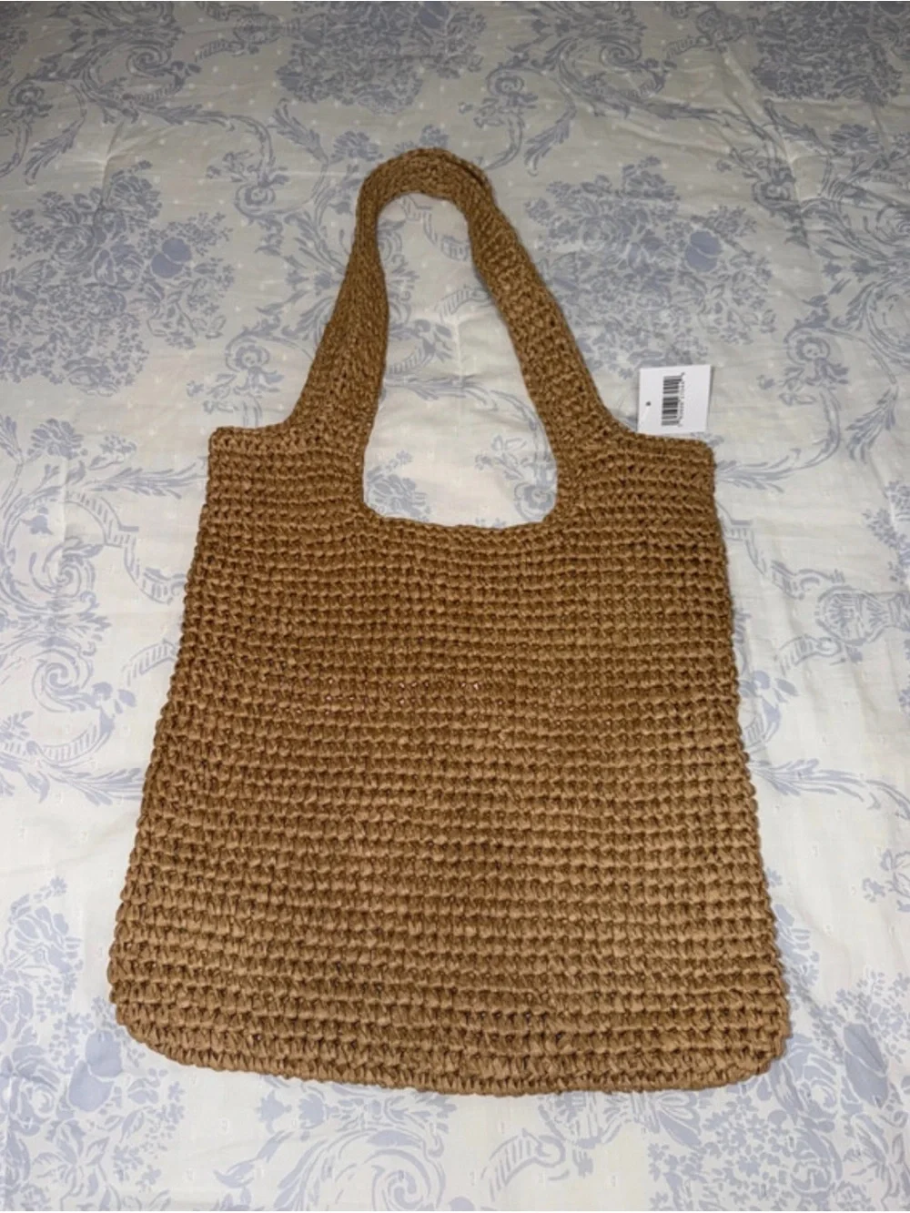 NWT Morphe Tan Crochet Tote Bag with Products